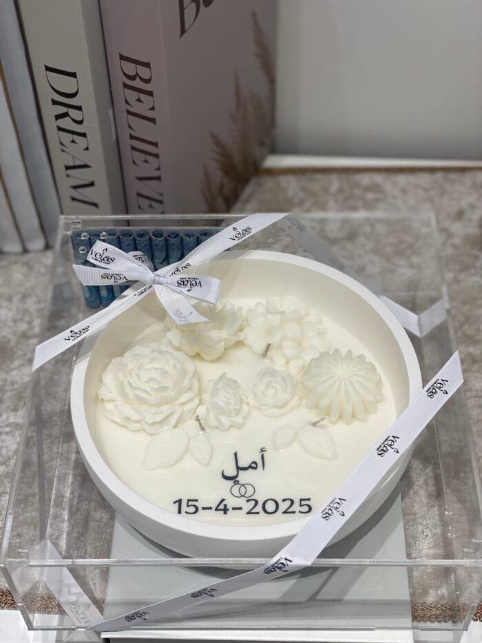 ⁦صحن الشمعة أبيض⁩ - الصورة ⁦1⁩