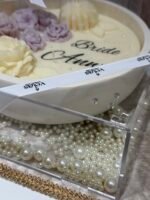 ⁦صحن الشمعة أبيض و بنفسجي⁩ - الصورة ⁦2⁩