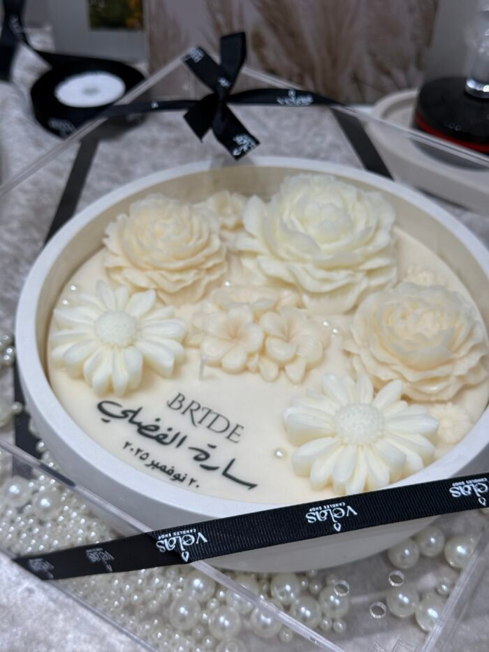 ⁦صحن الشمعة أبيض و اوف وايت⁩ - الصورة ⁦1⁩